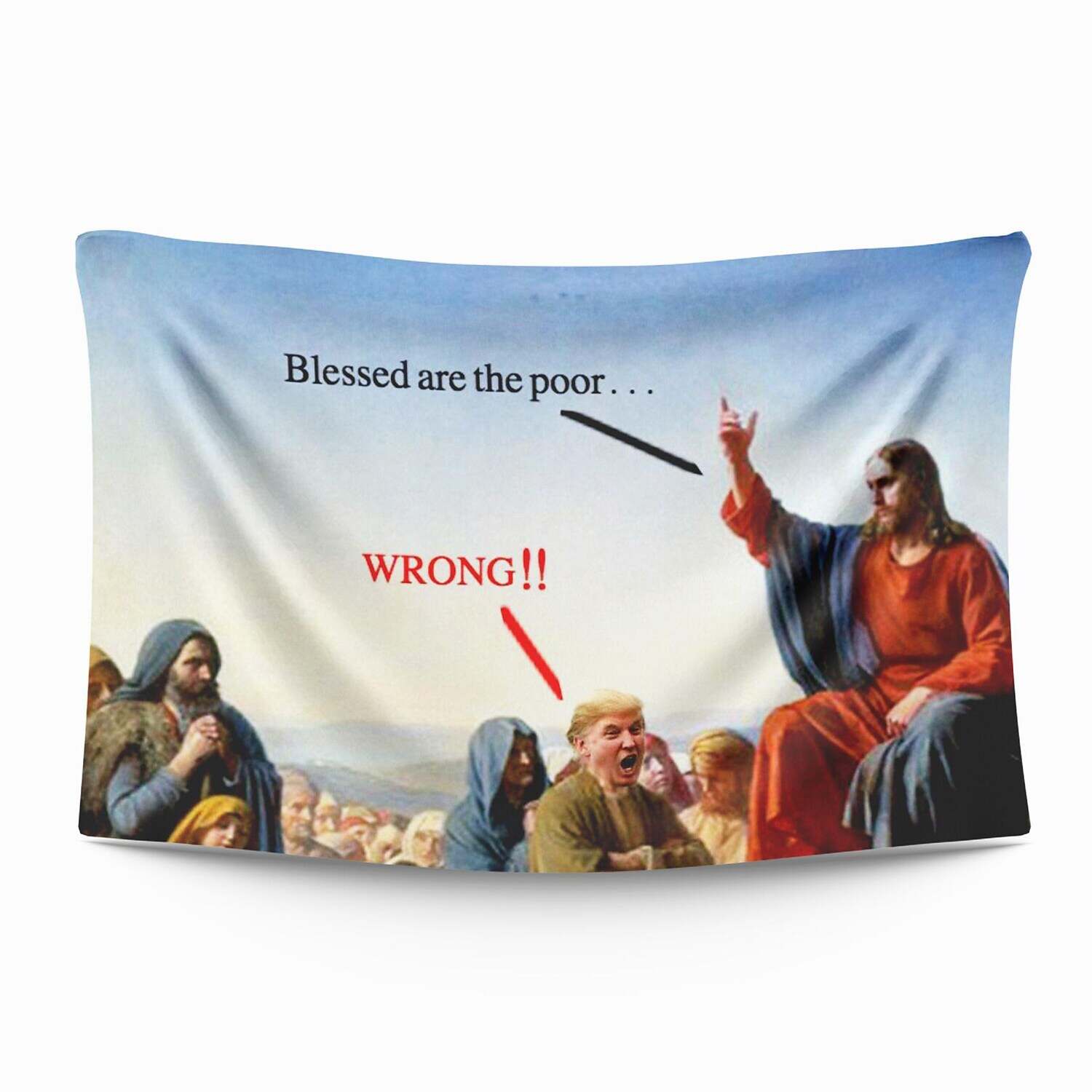 Funny Large Wall Tapestry Jesus Art Decor