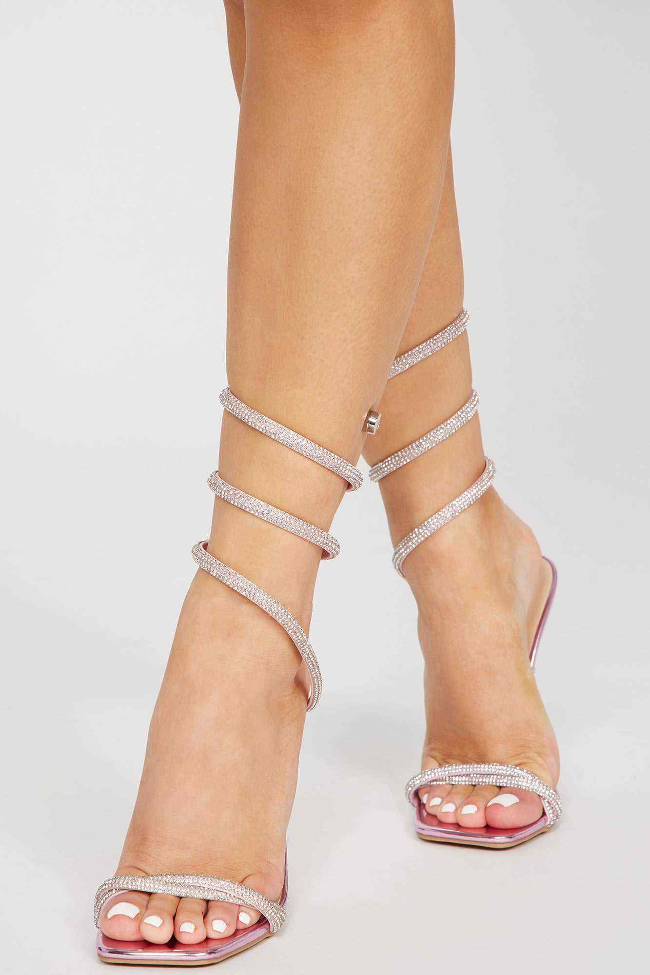 Overnight Party Strappy Heeled Sandals   Pink