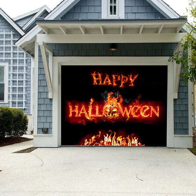 7' x 16' garage poster motif HALLOWEEN