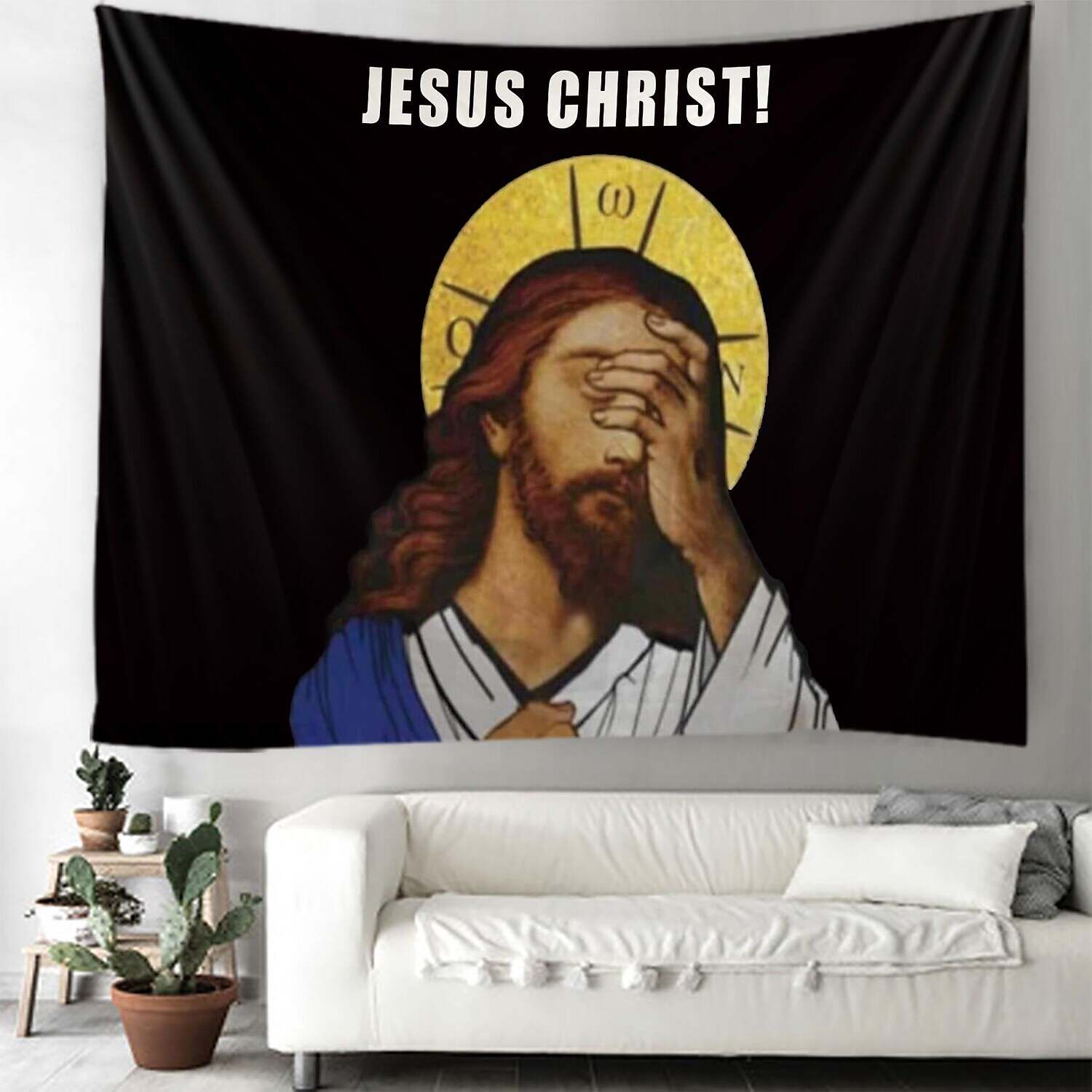 Funny Large Wall Tapestry Jesus Art Decor