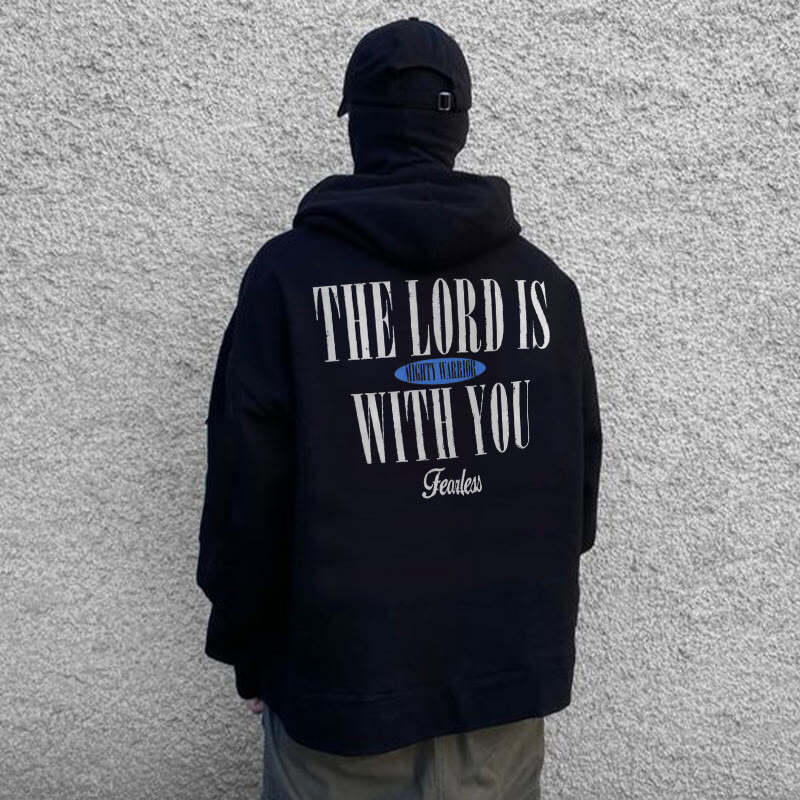 The Lord Is With You Print Hoodie