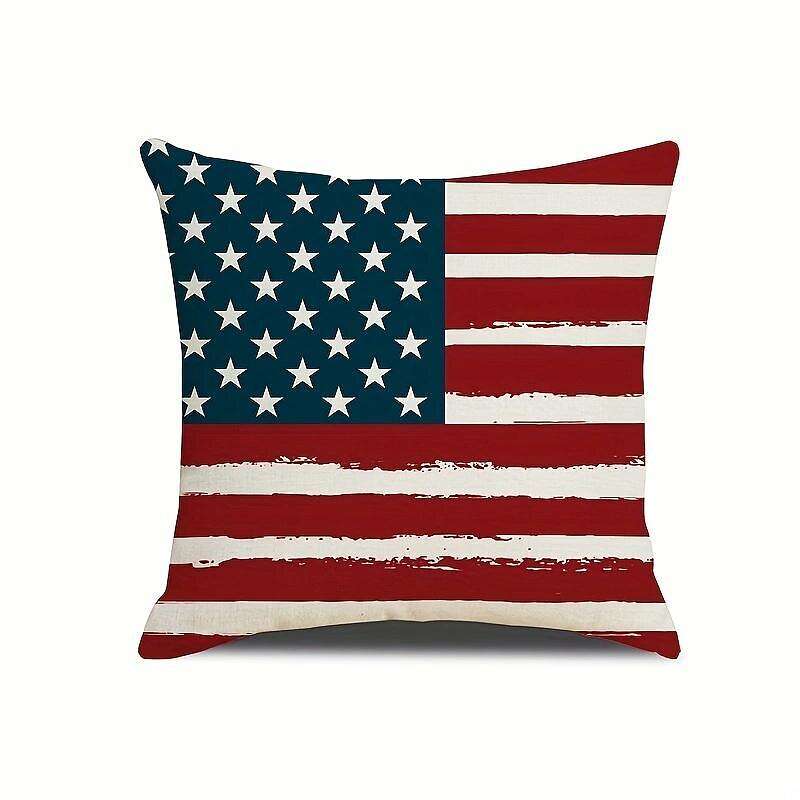 Independence Day Double Side Pillow Cover 4PC Soft Decorative Square Cushion Case Pillowcase for Bedroom Livingroom Sofa Couch Chair