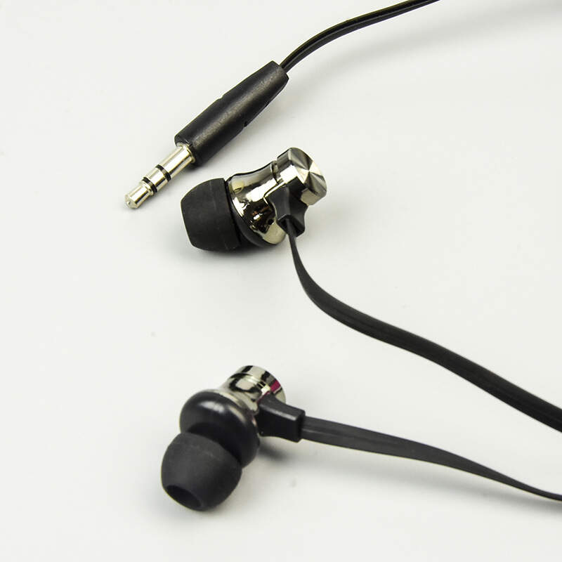 metallic color stereo in ear headphones