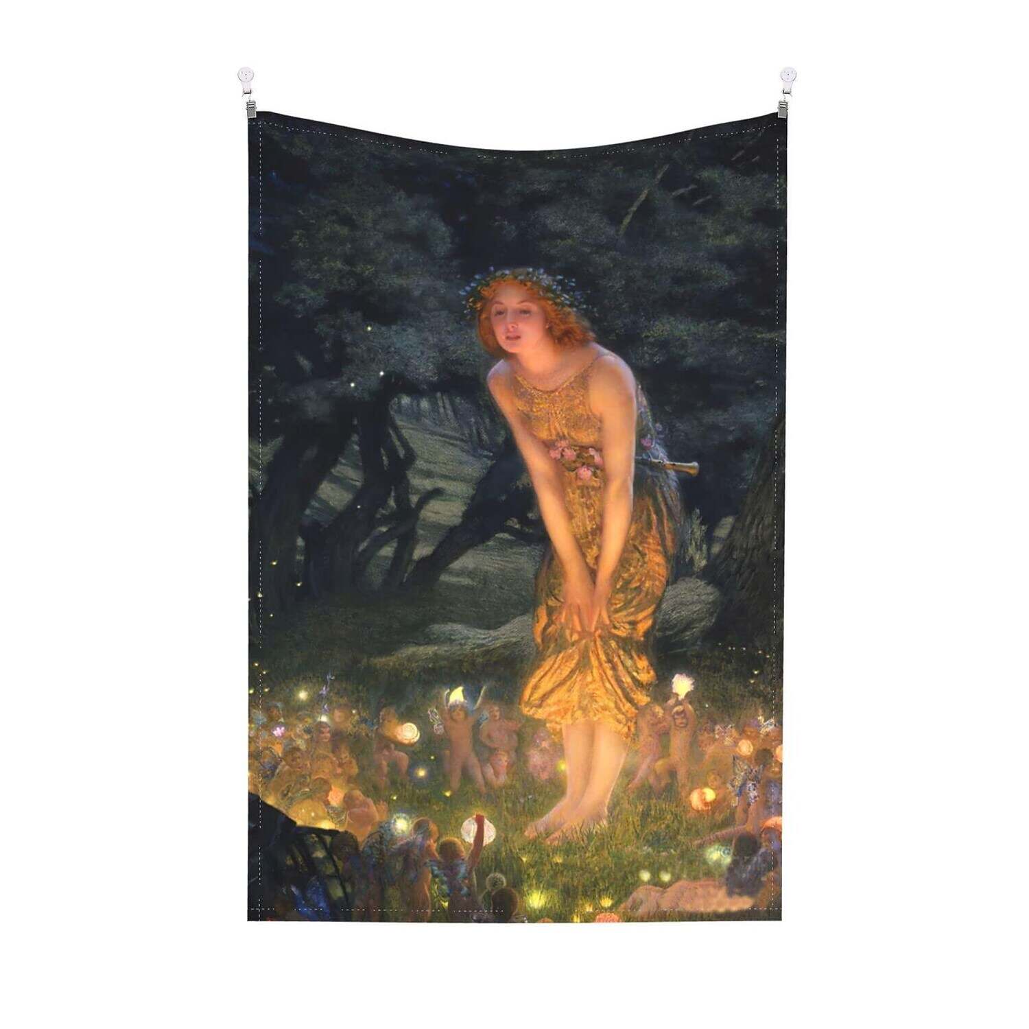 Beautiful Tapestry Midsummer Eve Many Fairy In Night Wall Art Decor