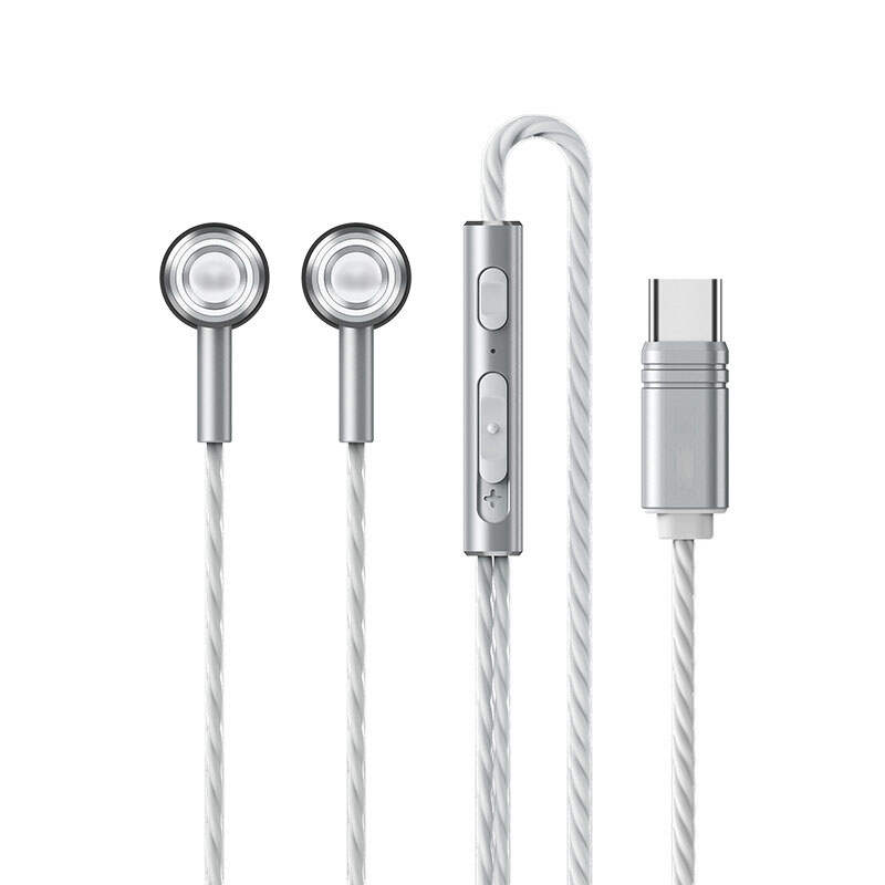 metal in ear noise cancelling wired headphones