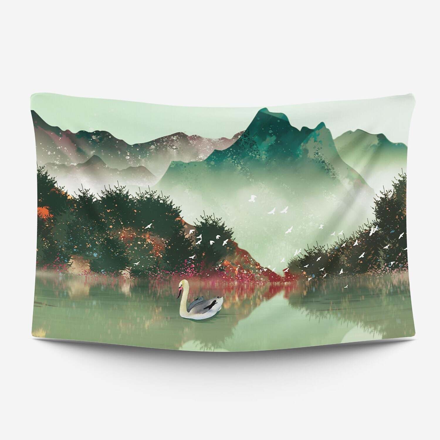 Painting Style Large Wall Tapestry Landscape Art Decor