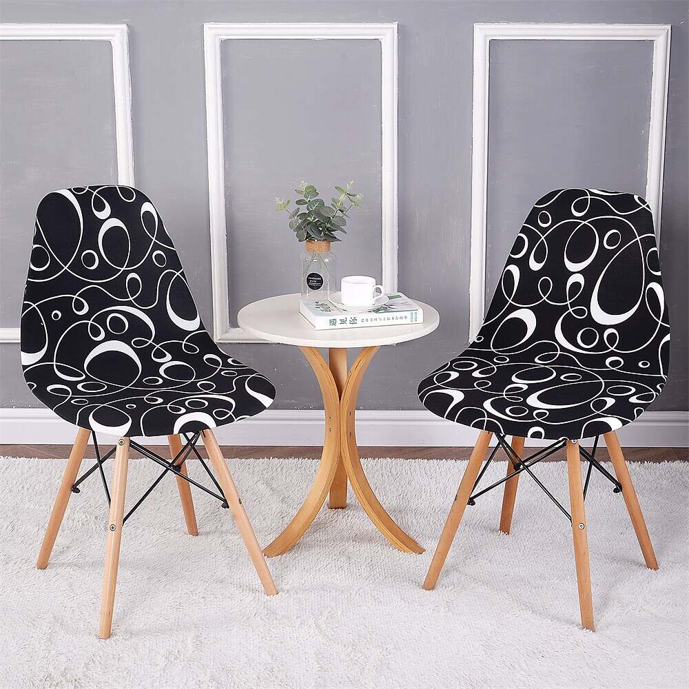 Shell Chair Cover Modern Style Parson Chair Slipcover