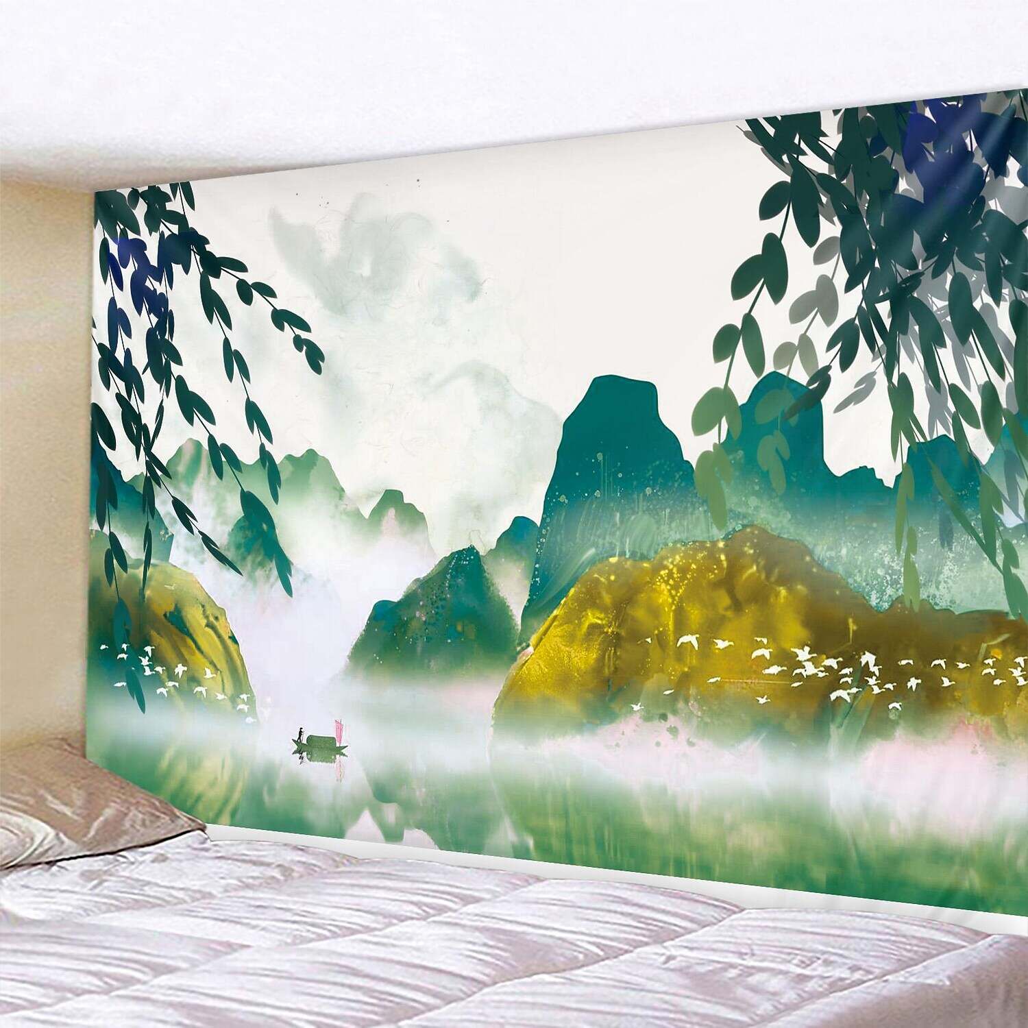 Painting Style Large Wall Tapestry Landscape Art Decor