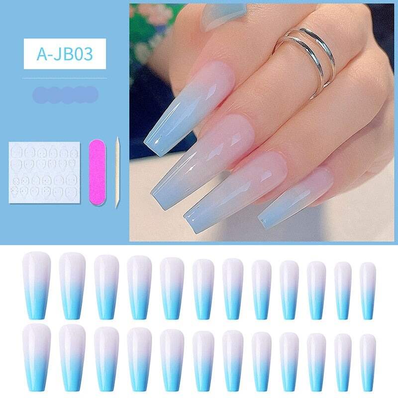 24 pcs/box matte ballerina false nails