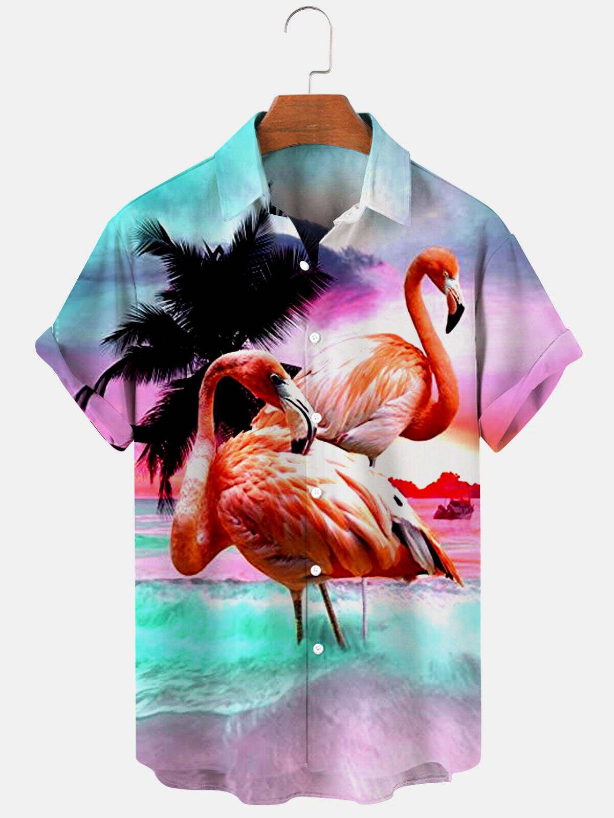 Hawaiian Flamingo Men's Shirts