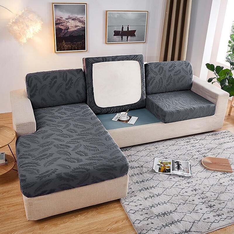 Jacquard Elastic Sofa Seat Cushion Cover for Furniture Protector