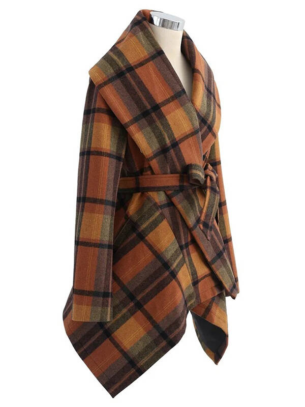 Caramel Check Pattern RABATO Jacket