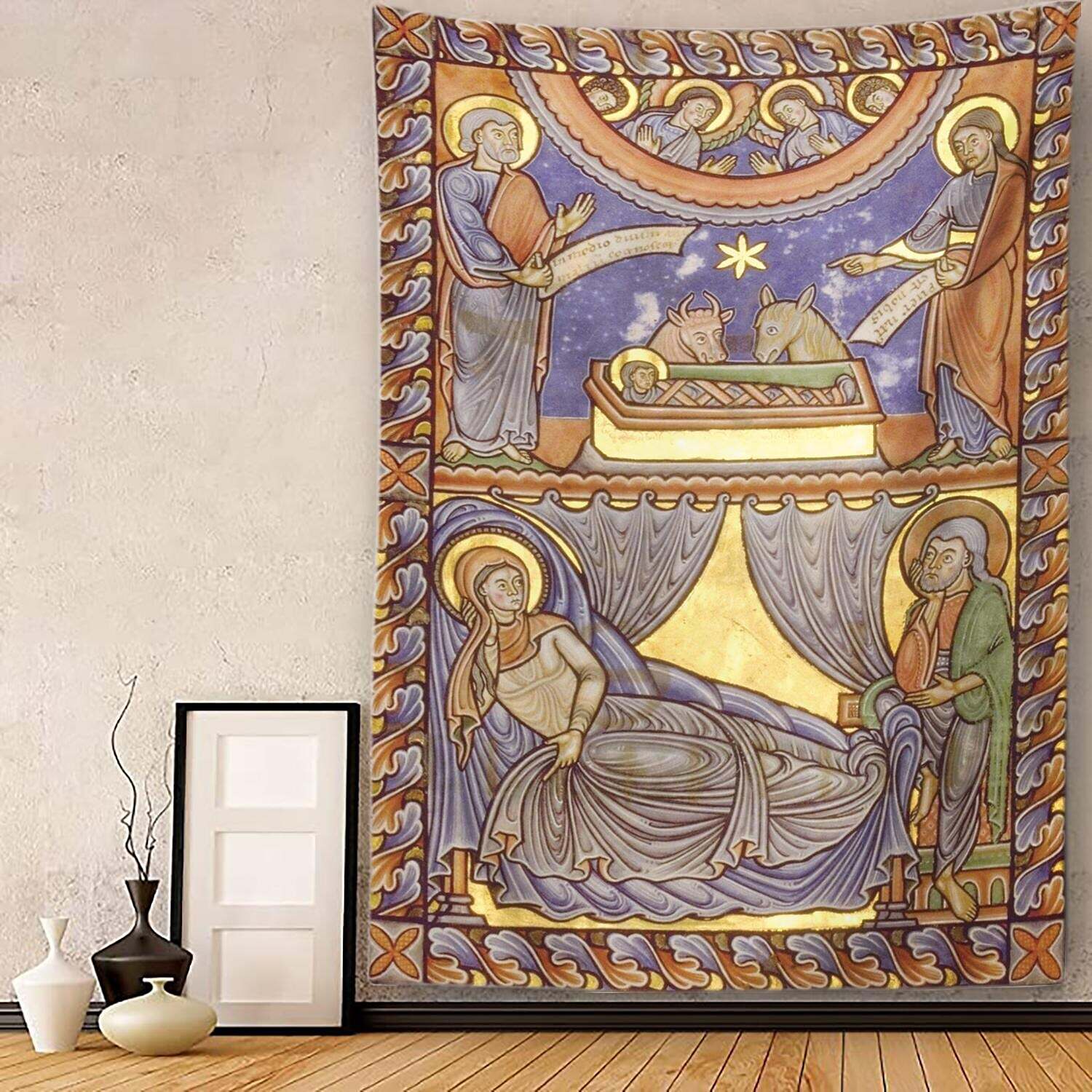 Medieval Painting Wall Tapestry Art Decor