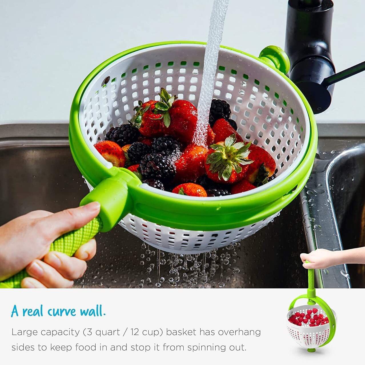 🔥HOT SALE - 50% OFF 🔥Kitchen Green Salad Spin Drainer