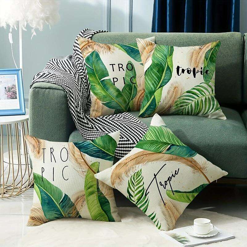 Tropical Summer Double Side Pillow Cover 4PC Soft