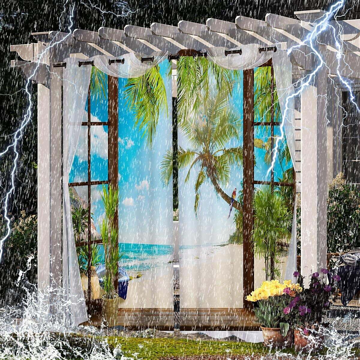 Waterproof Outdoor Curtain Privacy