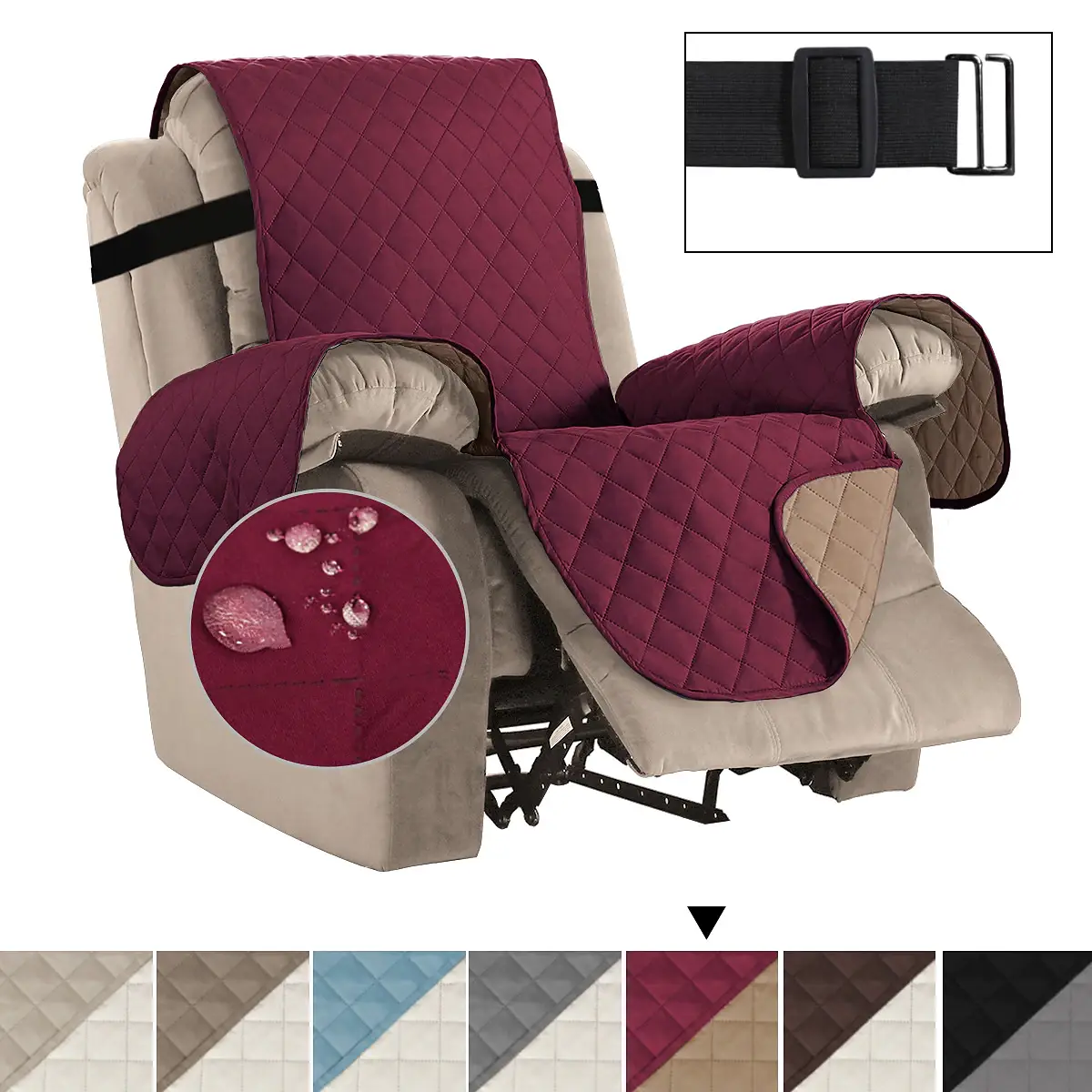 Waterproof Reversible Recliner Chair Cover