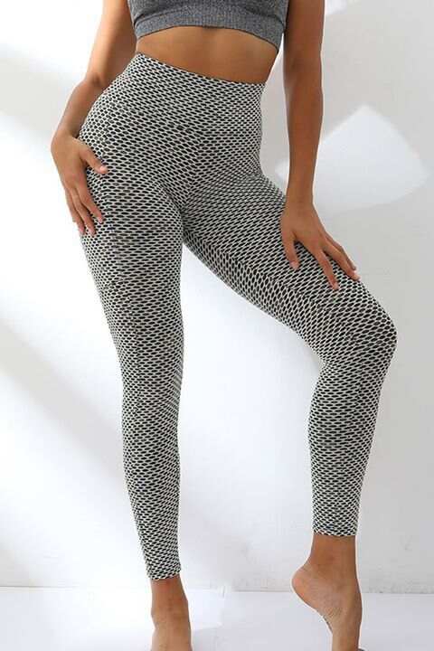 Textured Phone Pocket Sports Leggings