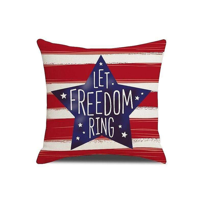 Independence Day Double Side Pillow Cover 4PC Soft Decorative Square Cushion Case Pillowcase for Bedroom Livingroom Sofa Couch Chair