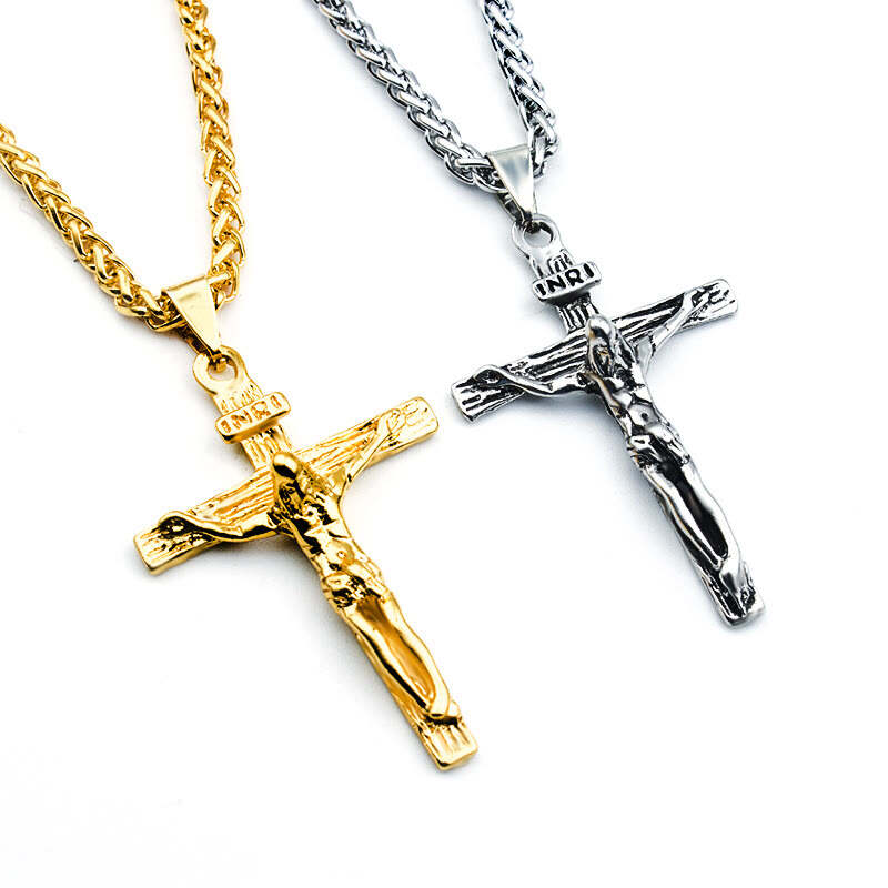 Jesus Stainless Steel Cross Necklace