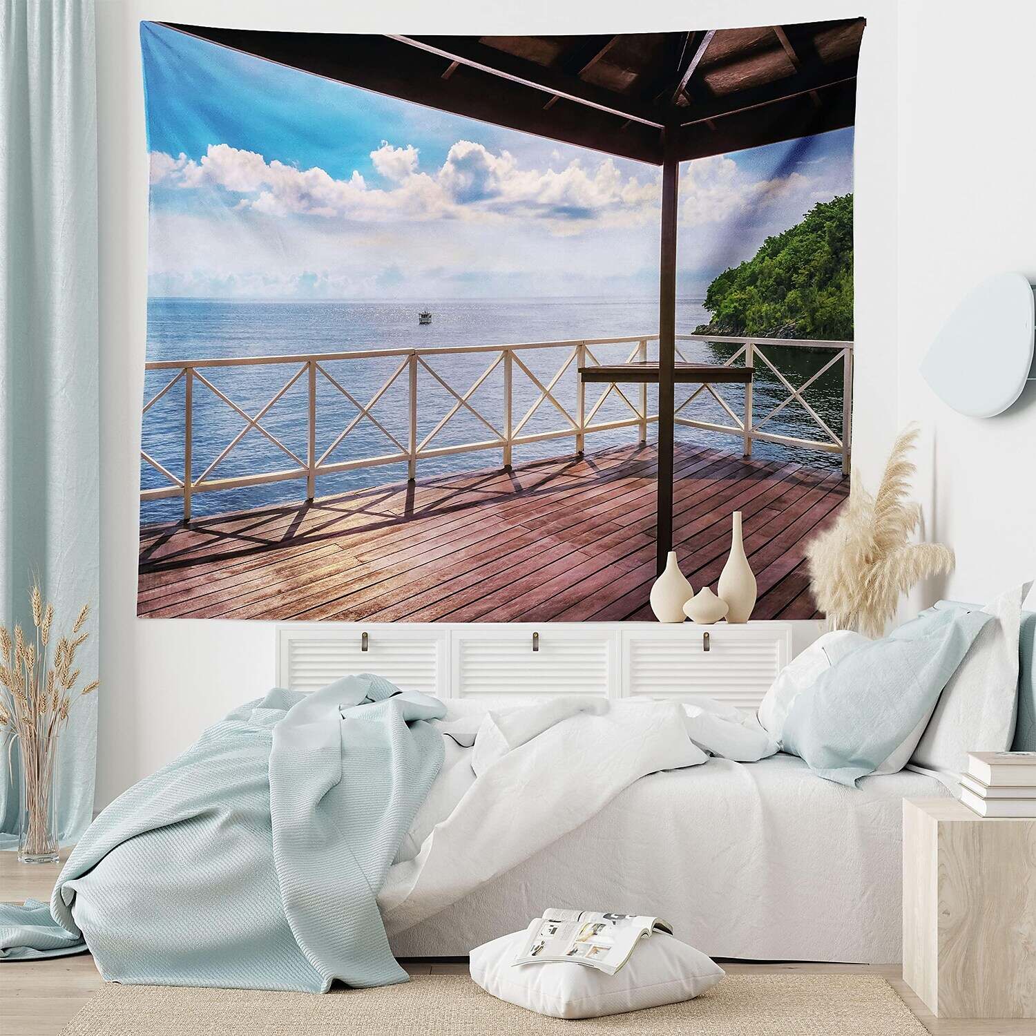 Ocean View Wall Tapestry Art Decor Photograph Backdrop