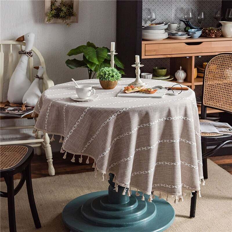 Pastoral Tablecloth Cotton Linen Fabric Table Cloth