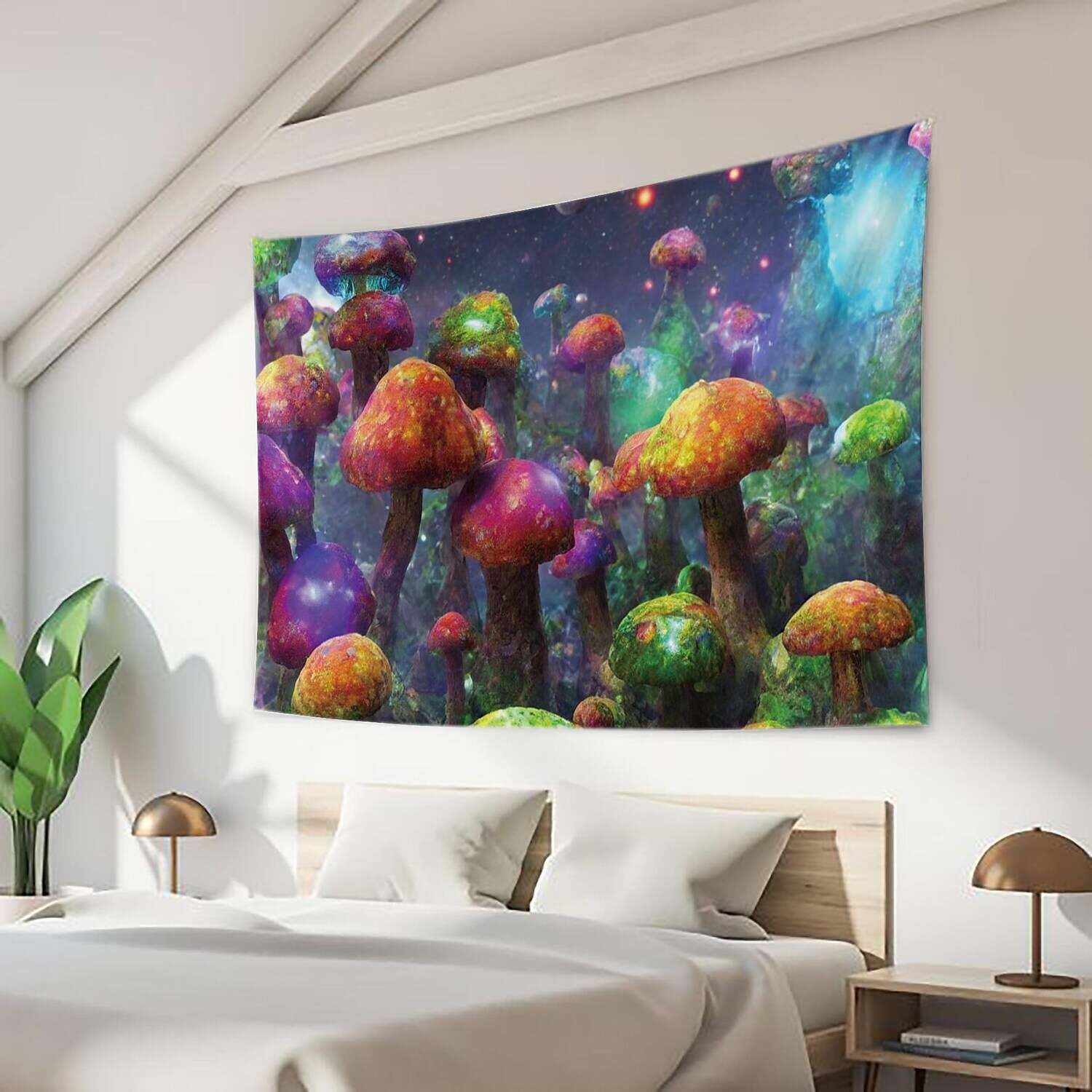 Trippy Mushroom Wall Tapestry Art Decor