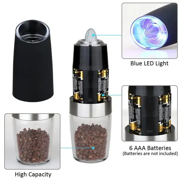 🔥Last Day Promotion -50% OFF🔥Automatic Electric Gravity Induction Salt and Pepper Grinder