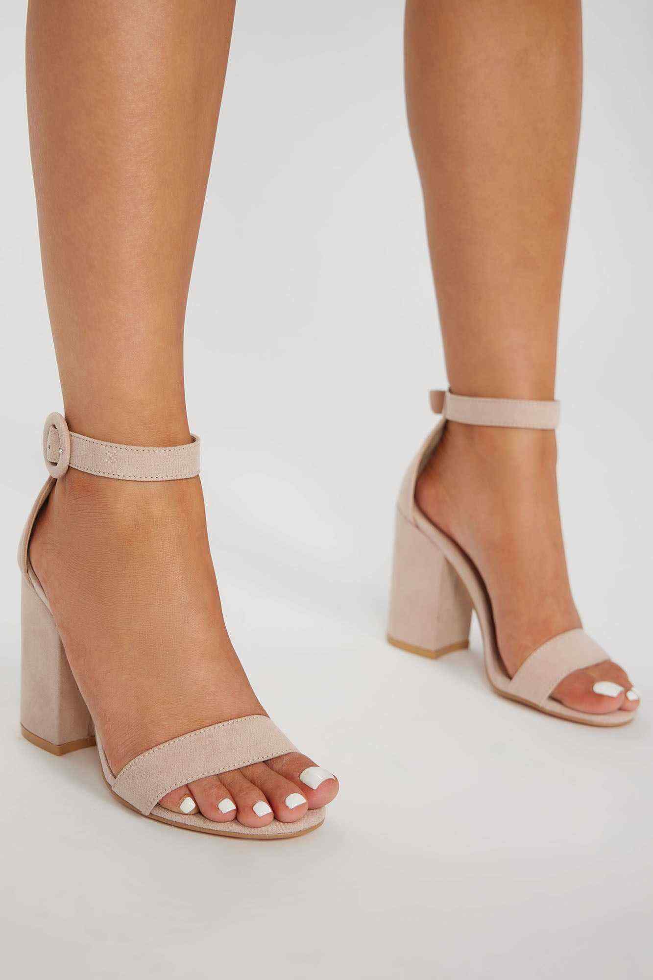 Staying Awhile Heeled Sandals   Beige