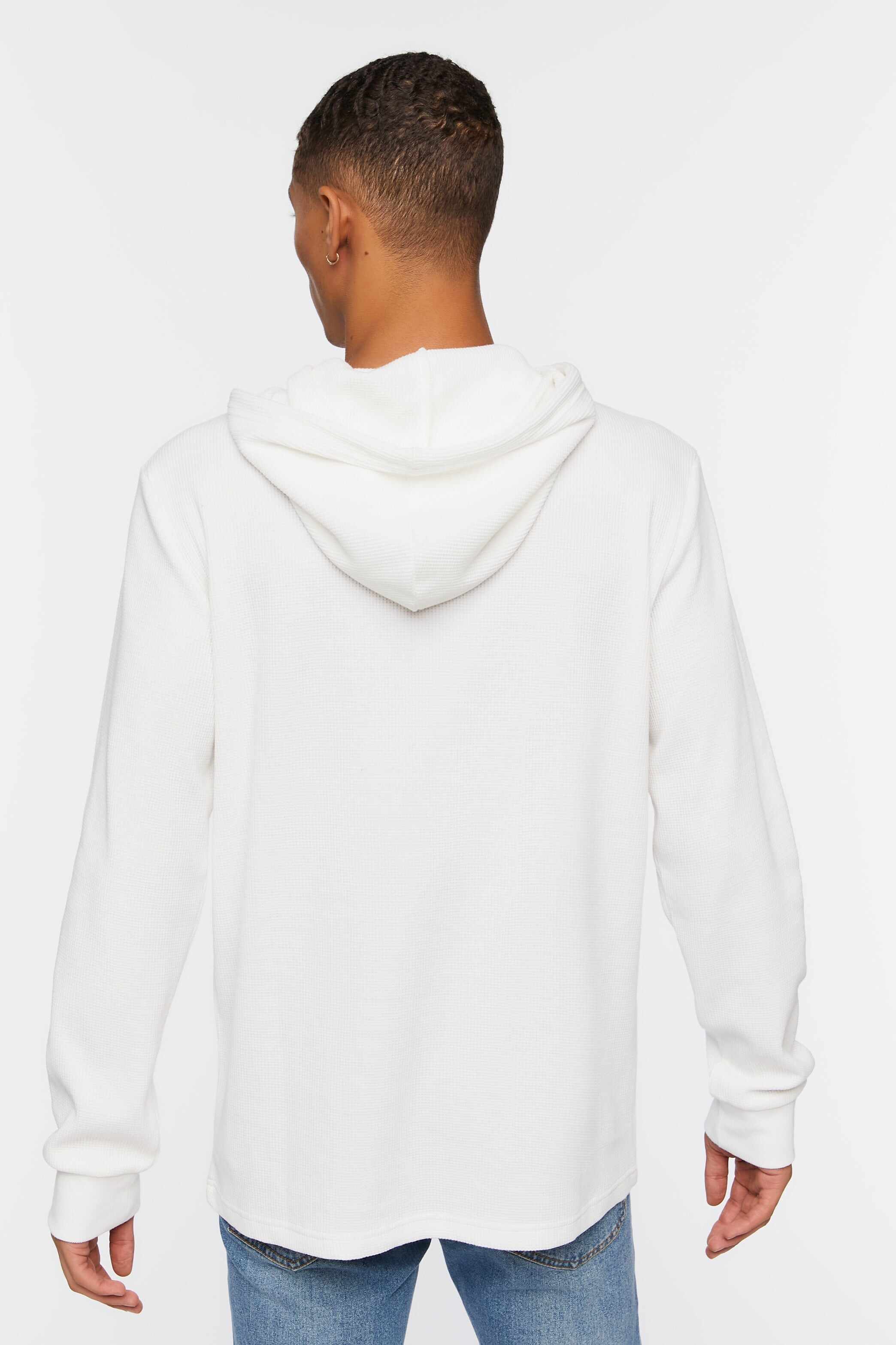 Men Apparel | Basic Drawstring Hoodie Cream Forever21 - BB07219