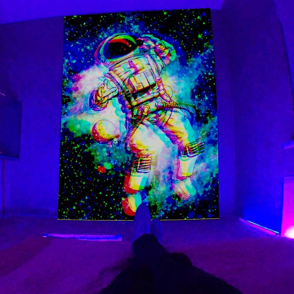 Blacklight Trippy Tapestry UV Reactive Psychedelic Tapestry