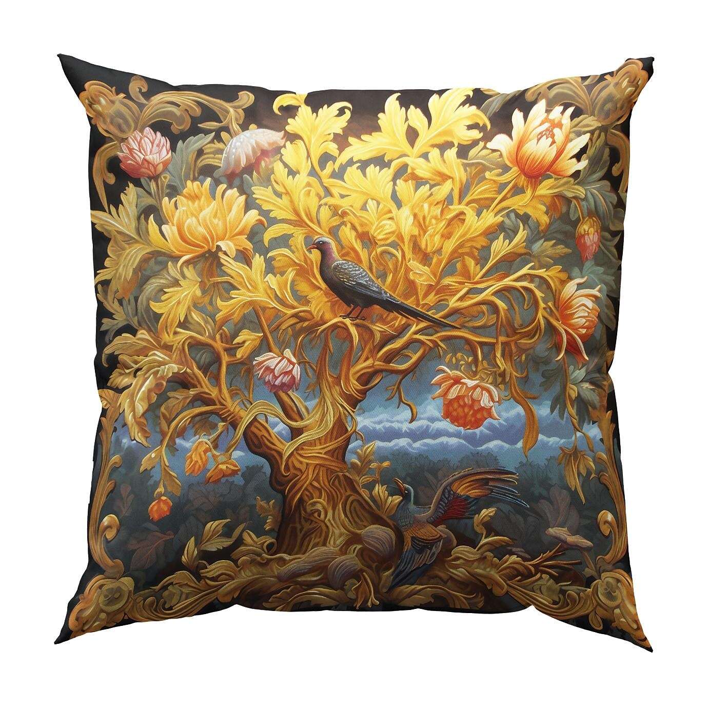 Tree of Life Double Side Pillow Cover 4PC Soft Decorative Square Cushion Case Pillowcase for Bedroom Livingroom Sofa Couch Chair