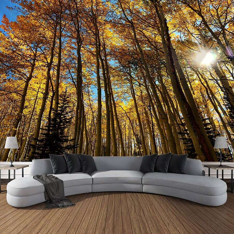 Landscape Forest Hanging Tapestry Wall Art Mural Decor Photograph Backdrop Blanket Curtain Home Bedroom Living Room Decoration