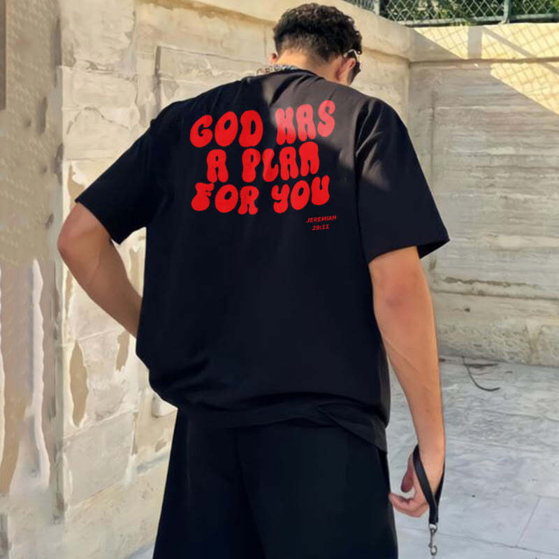 God Has A Plan For You Print Men's T-shirt