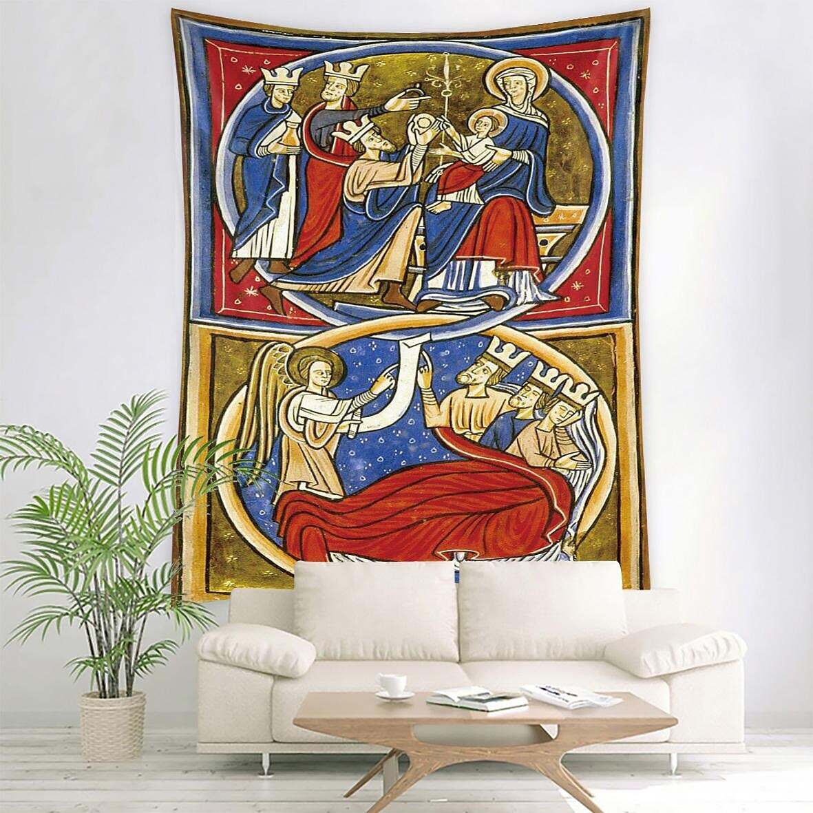 Medieval Painting Wall Tapestry Art Decor