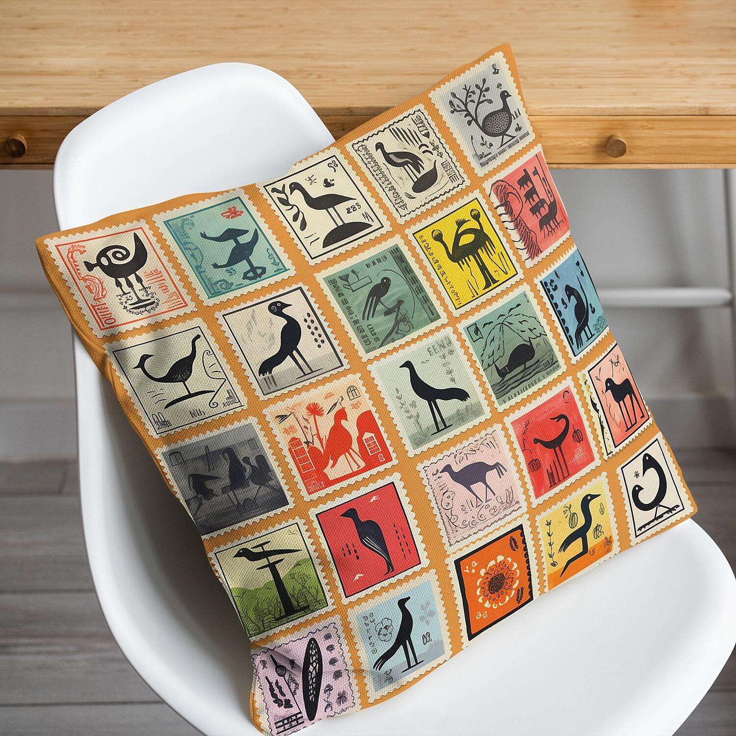 Stamp Collection Pillow Cover 1PC