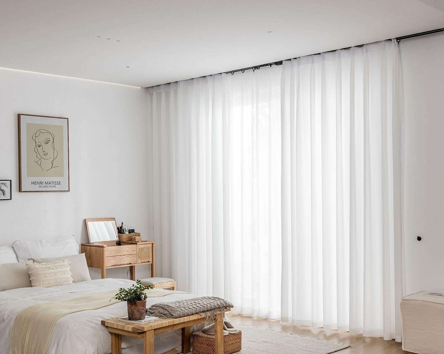 Waterproof Outdoor Curtain Privacy, Sliding Patio Sheer Curtain