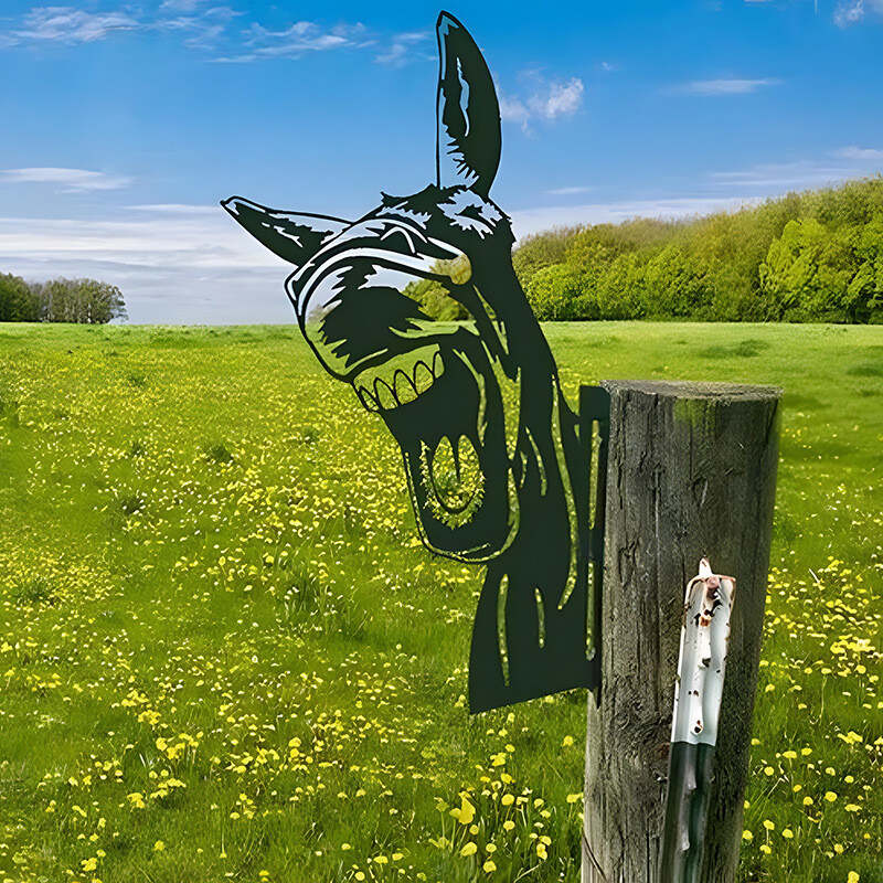 Farm Peeping Animal Metal Art