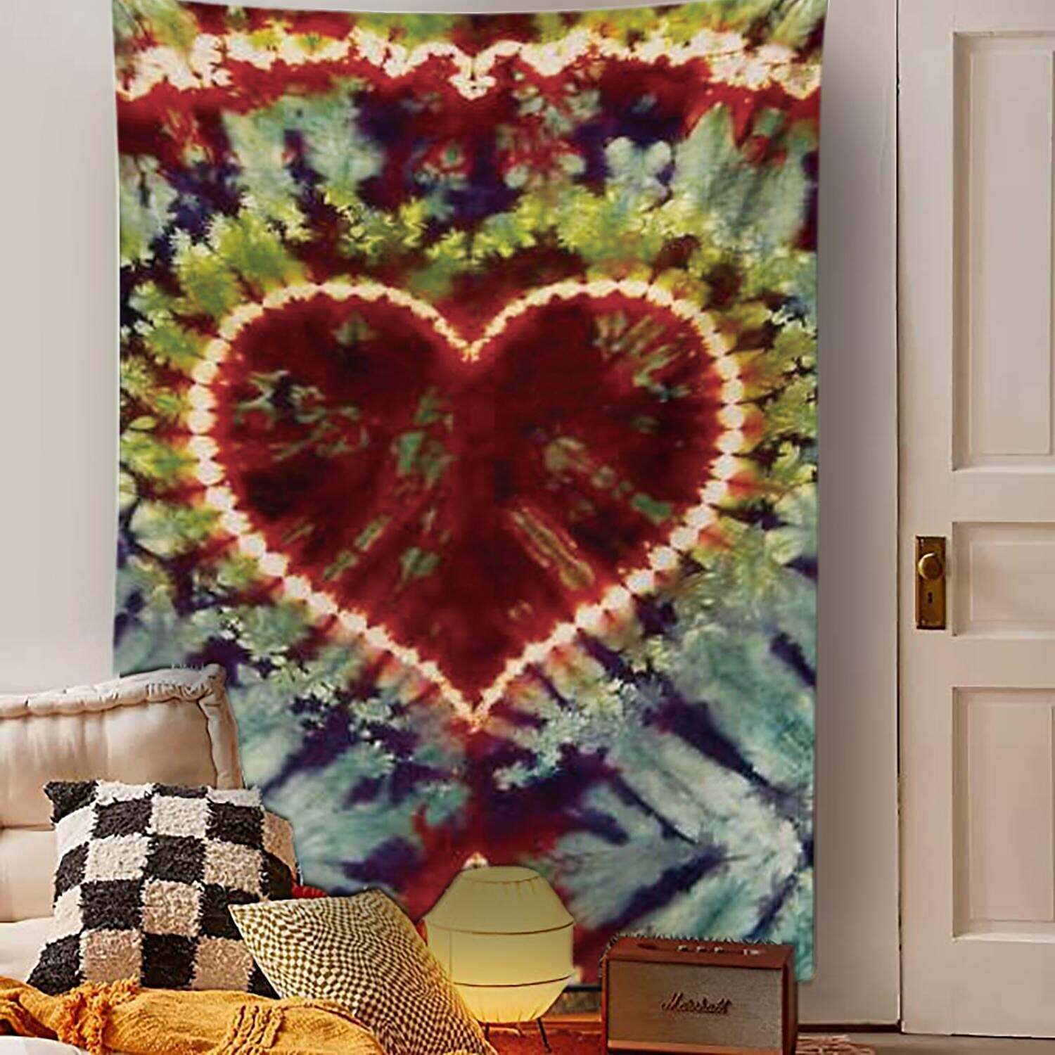 Red Heart Wall Tapestry Art Decor Photograph Backdrop