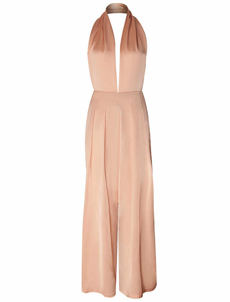 Sexy Deep V Halterneck Jumpsuit