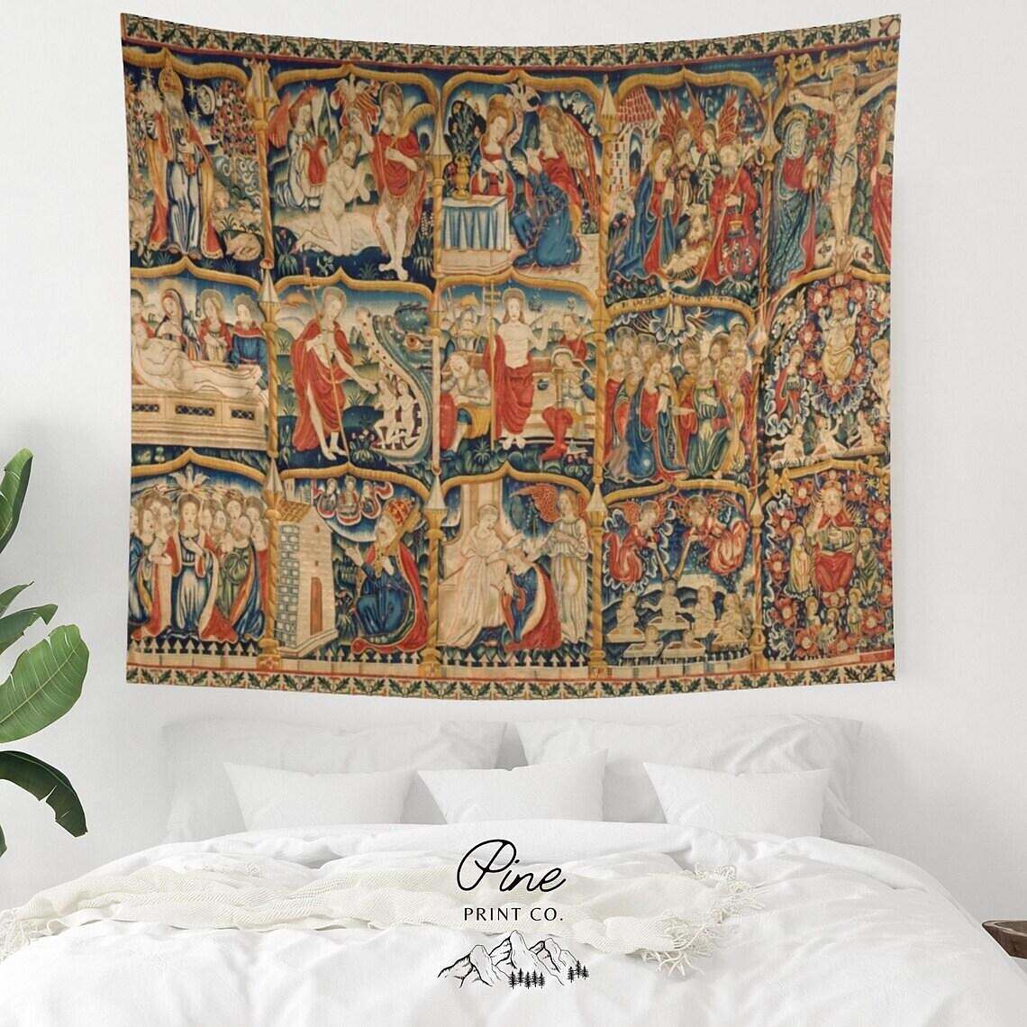 Medieval Painting Wall Tapestry Art Decor