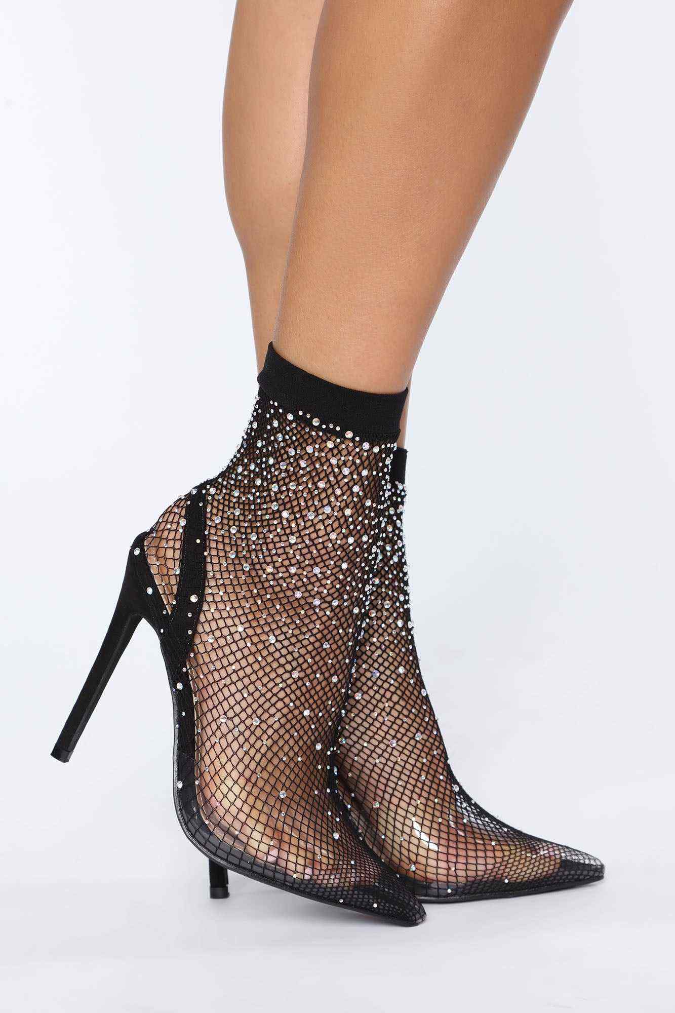 Highly Classified Rhinestone Pump   Black