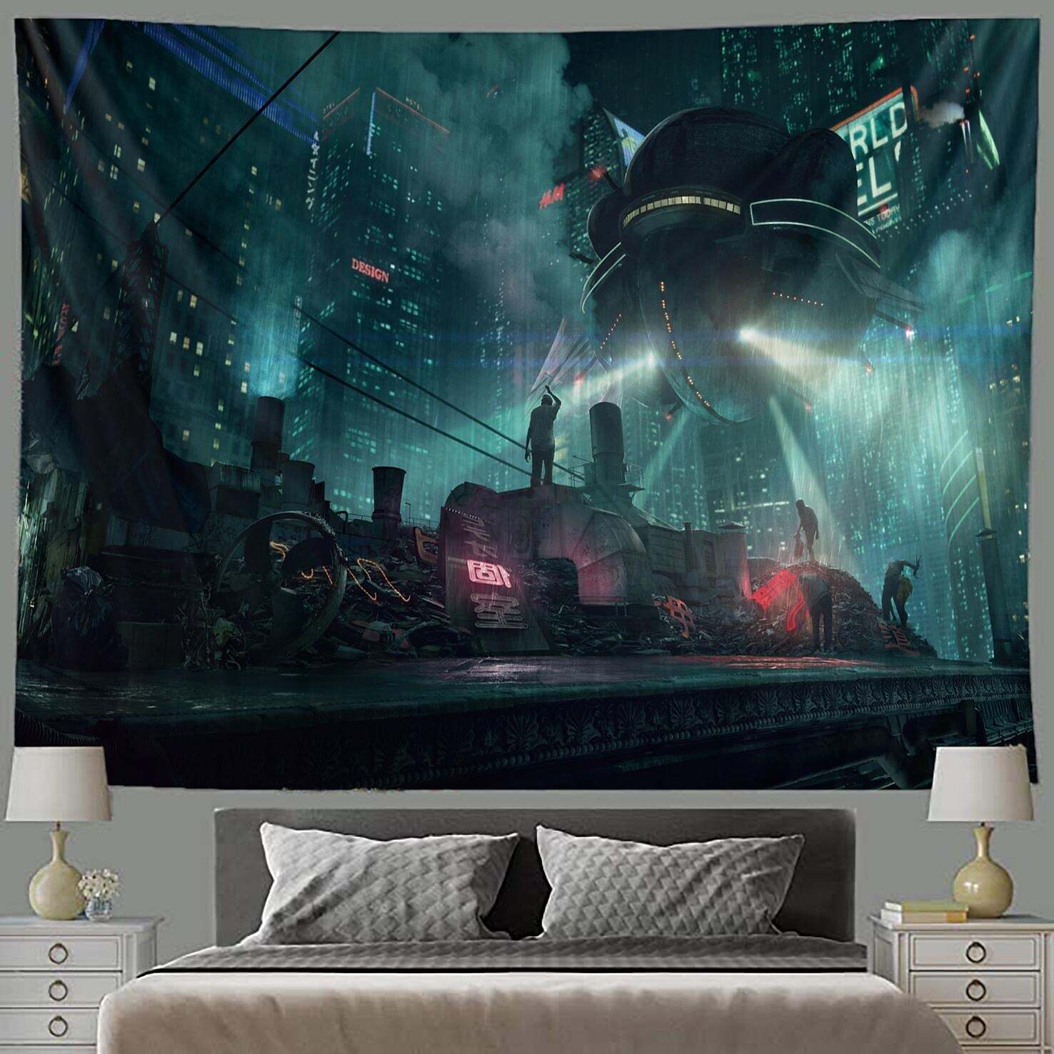 City Wall Tapestry Art Decor Photograph Backdrop