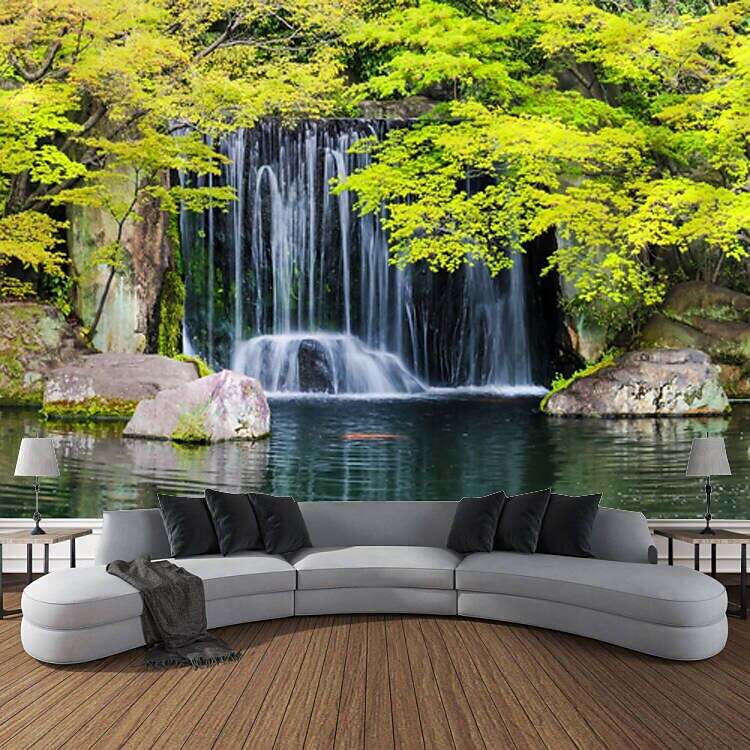 Magnificent Waterfall Forest Scenery Tapestry Art Decoration