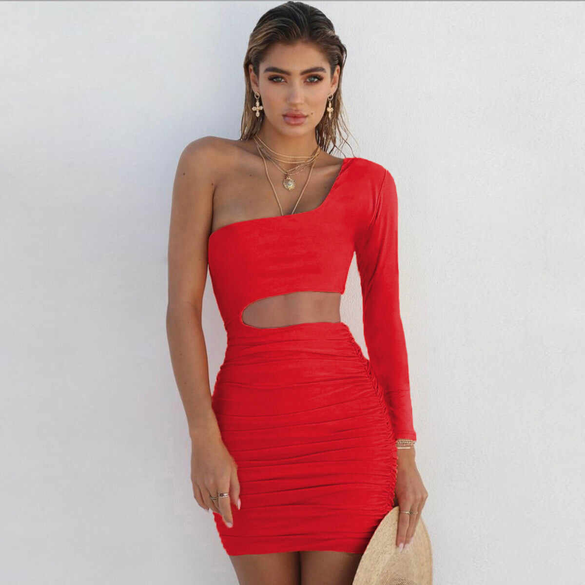 Sexy Cutout Shoulder Dress