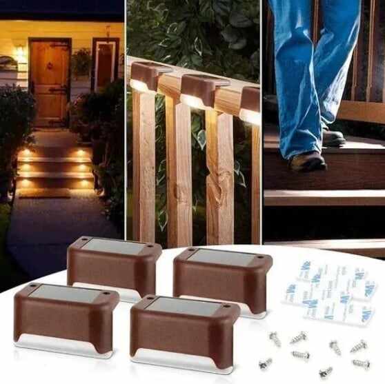 LED Solar Lamp Path Staircase Outdoor Waterproof Wall LightBUY MORE SAVE MORE