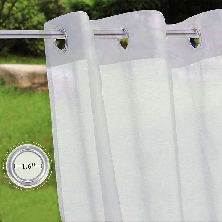 Waterproof Outdoor Curtain Privacy, Sliding Patio Curtain Farmhouse Drapes