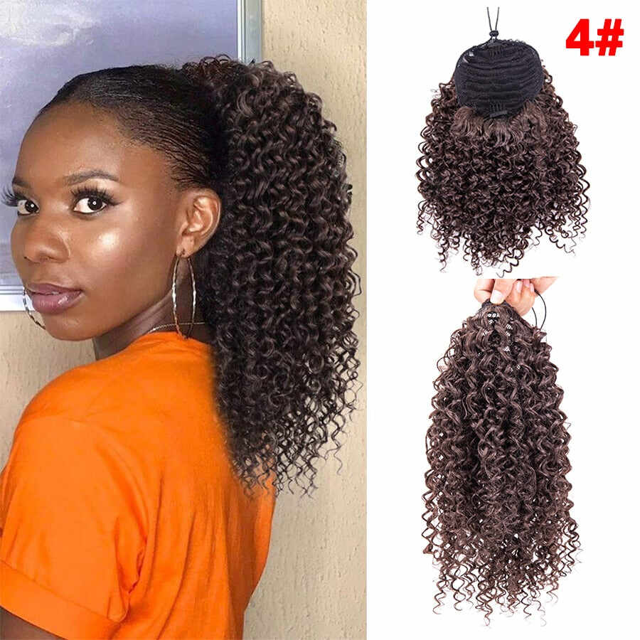 Long Afro Kinky Curly Ponytail Extension