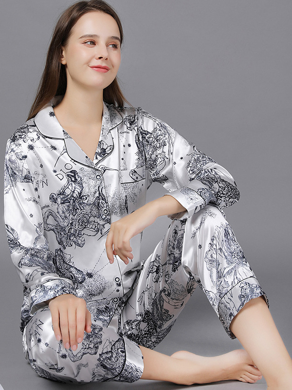 Regular Sleeve Simple Others Regular Fit Couple Pajamas Pajama Set