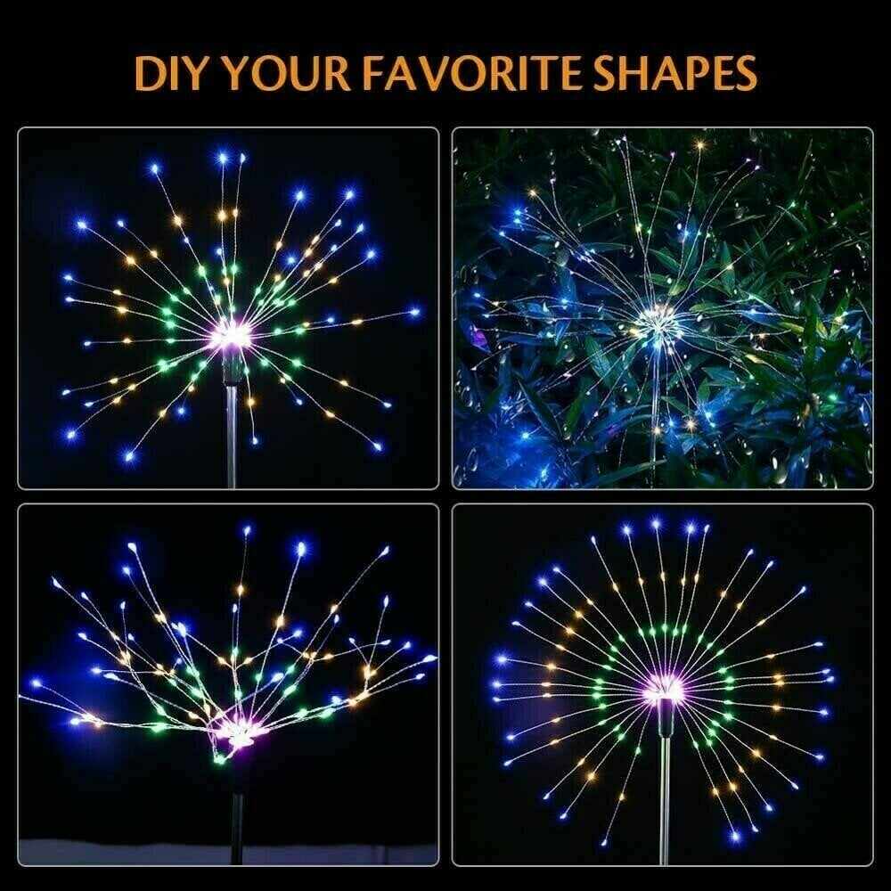 Last Day 47% OFF - Waterproof  Solar Garden Fireworks Lamp